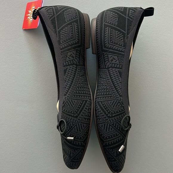 New Skechers Cleo Snip Knit Vegan Skimmers Sweet Class in Black/Charcoal Size 7W - Picture 2 of 7